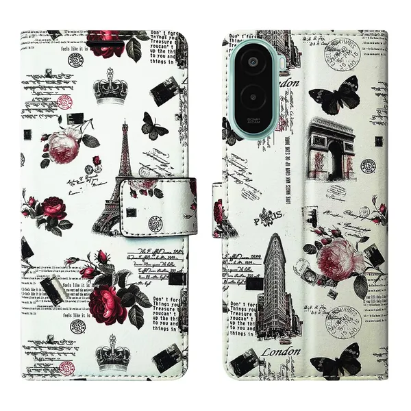 White_Tower_Flip_Cover_for_Poco_M7_Plus_5G|_Leather_Finish|Shock_Proof|Magnetic_Clouser_Compatible_with_Poco_M7_Plus_5G_(White)