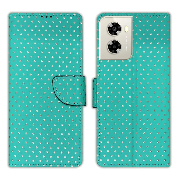 Aqua_Marine_Green_Dot_Flip_Cover_for_Lava_Dragon_5G|_Leather_Finish|Shock_Proof|Magnetic_Clouser_Compatible_with_Lava_Dragon_5G_(Green)
