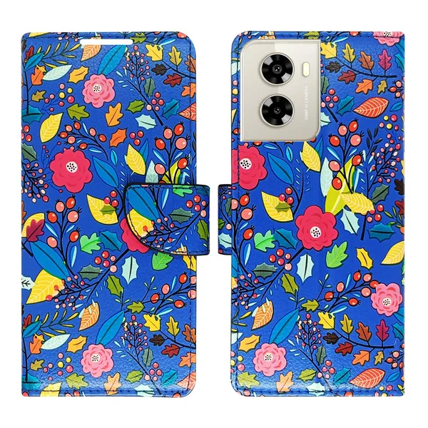 Garden_Blue_Flip_Cover_for_Lava_Dragon_5G|_Leather_Finish|Shock_Proof|Magnetic_Clouser_Compatible_with_Lava_Dragon_5G_(Blue)
