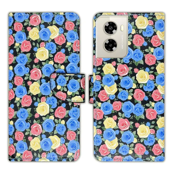 Rose_Blue_Flip_Cover_for_Lava_Dragon_5G|_Leather_Finish|Shock_Proof|Magnetic_Clouser_Compatible_with_Lava_Dragon_5G_(Blue)