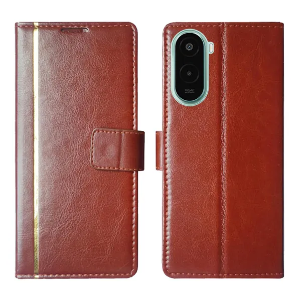 Brown_GP_Flip_Cover_for_Lava_Dragon_5G|_Leather_Finish|Shock_Proof|Magnetic_Clouser_Compatible_with_Lava_Dragon_5G_(Brown)