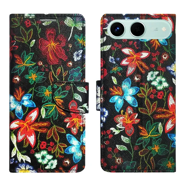 Black_Pattern_Flip_Cover_for_Tecno_Spark_Go_5G|_Leather_Finish|Shock_Proof|Magnetic_Clouser_Compatible_with_Tecno_Spark_Go_5G_(Black)