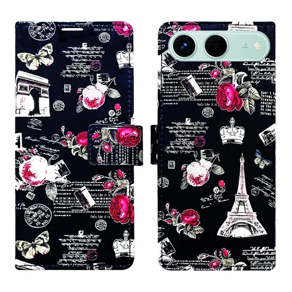 Black_Tower_Flip_Cover_for_Tecno_Spark_Go_5G|_Leather_Finish|Shock_Proof|Magnetic_Clouser_Compatible_with_Tecno_Spark_Go_5G_(Black)