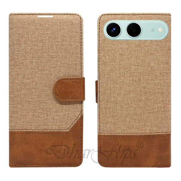 Khadi_Yellow_Flip_Cover_for_Tecno_Spark_Go_5G|_Leather_Finish|Shock_Proof|Magnetic_Clouser_Compatible_with_Tecno_Spark_Go_5G_(Yellow)