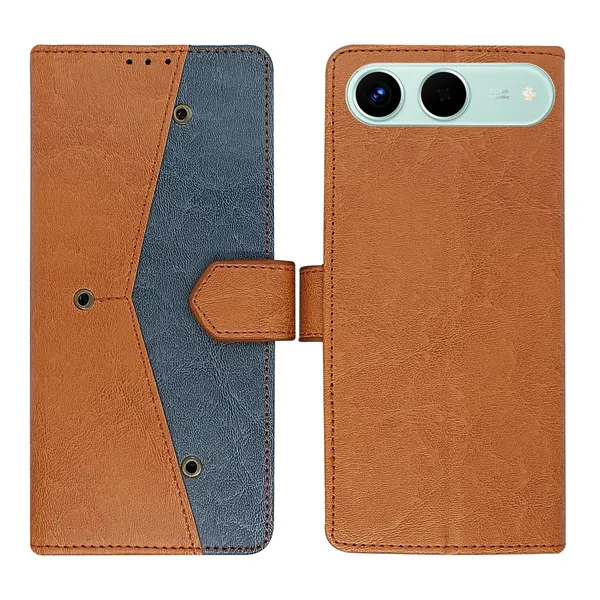 Kite_Brown_Flip_Cover_for_Tecno_Spark_Go_5G|_Leather_Finish|Shock_Proof|Magnetic_Clouser_Compatible_with_Tecno_Spark_Go_5G_(Brown)