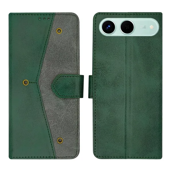 Kite_Green_Flip_Cover_for_Tecno_Spark_Go_5G|_Leather_Finish|Shock_Proof|Magnetic_Clouser_Compatible_with_Tecno_Spark_Go_5G_(Green)