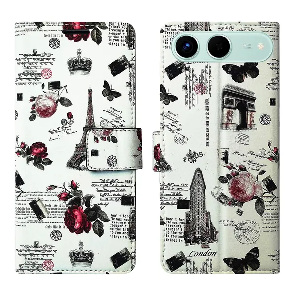 White_Tower_Flip_Cover_for_Tecno_Spark_Go_5G|_Leather_Finish|Shock_Proof|Magnetic_Clouser_Compatible_with_Tecno_Spark_Go_5G_(White)