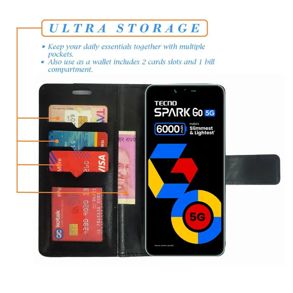 Black_GP_Flip_Cover_for_Tecno_Spark_Go_5G|_Leather_Finish|Shock_Proof|Magnetic_Clouser_Compatible_with_Tecno_Spark_Go_5G_(Black)