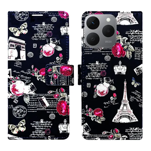 Black_Tower_Flip_Cover_for_Realme_15T_5G|_Leather_Finish|Shock_Proof|Magnetic_Clouser_Compatible_with_Realme_15T_5G_(Black)