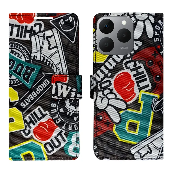 Chill_Black_Flip_Cover_for_Realme_15T_5G|_Leather_Finish|Shock_Proof|Magnetic_Clouser_Compatible_with_Realme_15T_5G_(Black)