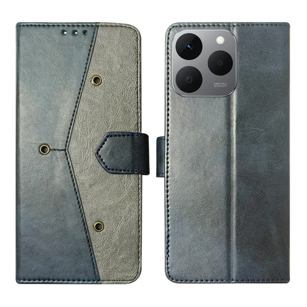 Kite_Blue_Flip_Cover_for_Realme_15T_5G|_Leather_Finish|Shock_Proof|Magnetic_Clouser_Compatible_with_Realme_15T_5G_(Blue)