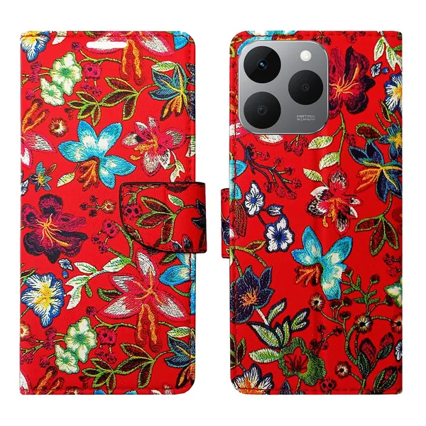 Red_Pattern_Flip_Cover_for_Realme_15T_5G|_Leather_Finish|Shock_Proof|Magnetic_Clouser_Compatible_with_Realme_15T_5G_(Red)