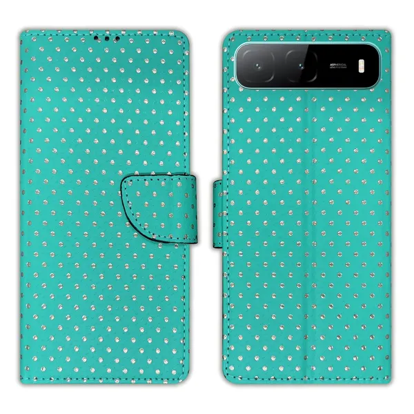 Aqua_Marine_Green_Dot_Flip_Cover_for_Infinix_Hot_60i_5G|_Leather_Finish|Shock_Proof|Magnetic_Clouser_Compatible_with_Infinix_Hot_60i_5G_(Green)