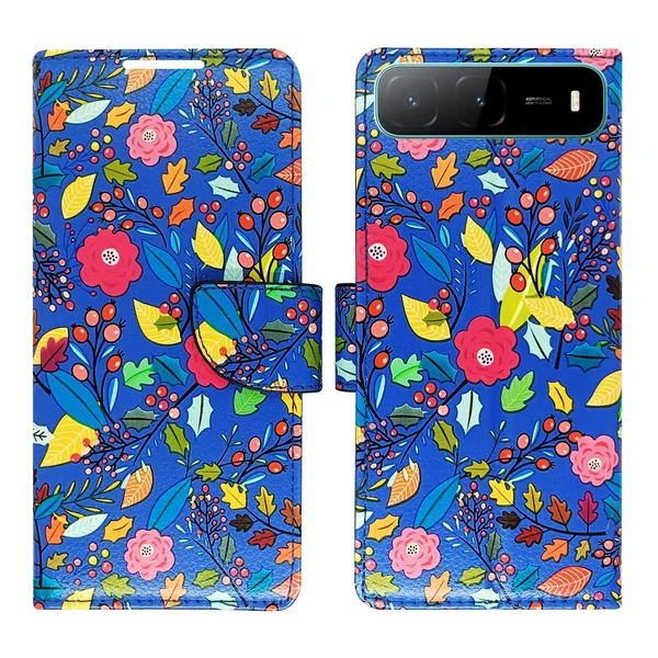 Garden_Blue_Flip_Cover_for_Infinix_Hot_60i_5G|_Leather_Finish|Shock_Proof|Magnetic_Clouser_Compatible_with_Infinix_Hot_60i_5G_(Blue)