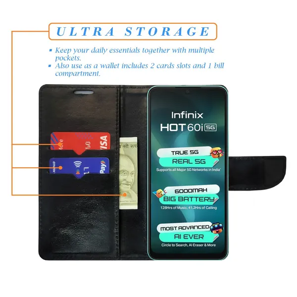 Garden_Blue_Flip_Cover_for_Infinix_Hot_60i_5G|_Leather_Finish|Shock_Proof|Magnetic_Clouser_Compatible_with_Infinix_Hot_60i_5G_(Blue)