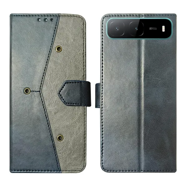 Kite_Blue_Flip_Cover_for_Infinix_Hot_60i_5G|_Leather_Finish|Shock_Proof|Magnetic_Clouser_Compatible_with_Infinix_Hot_60i_5G_(Blue)