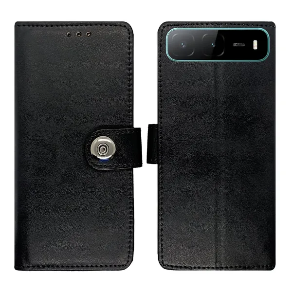 Manjoor_Black_Flip_Cover_for_Infinix_Hot_60i_5G|_Leather_Finish|Shock_Proof|Magnetic_Clouser_Compatible_with_Infinix_Hot_60i_5G_(Black)