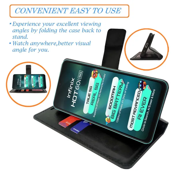 Mat_Mix_Flip_Cover_for_Infinix_Hot_60i_5G|_Leather_Finish|Shock_Proof|Magnetic_Clouser_Compatible_with_Infinix_Hot_60i_5G_(Multicolor)