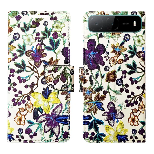 Purple_Pattern_Flip_Cover_for_Infinix_Hot_60i_5G|_Leather_Finish|Shock_Proof|Magnetic_Clouser_Compatible_with_Infinix_Hot_60i_5G_(Purple)