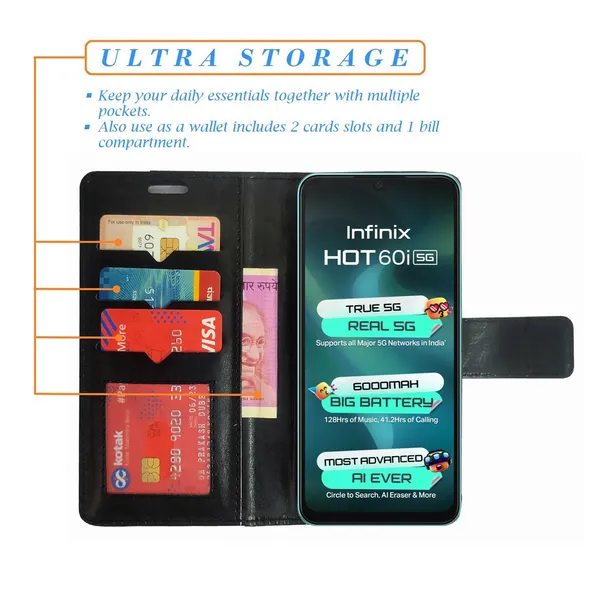Black_GP_Flip_Cover_for_Infinix_Hot_60i_5G|_Leather_Finish|Shock_Proof|Magnetic_Clouser_Compatible_with_Infinix_Hot_60i_5G_(Black)