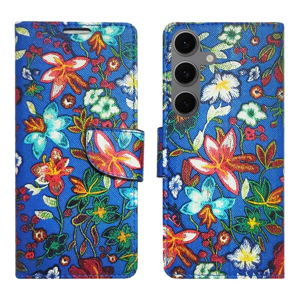 Blue_Pattern_Flip_Cover_for_Samsung_S24_FE_5G|_Leather_Finish|Shock_Proof|Magnetic_Clouser_Compatible_with_Samsung_S24_FE_5G_(Blue)