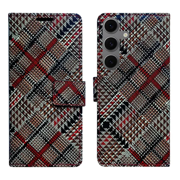 Check_Flip_Cover_for_Samsung_S24_FE_5G|_Leather_Finish|Shock_Proof|Magnetic_Clouser_Compatible_with_Samsung_S24_FE_5G_(Multicolor)
