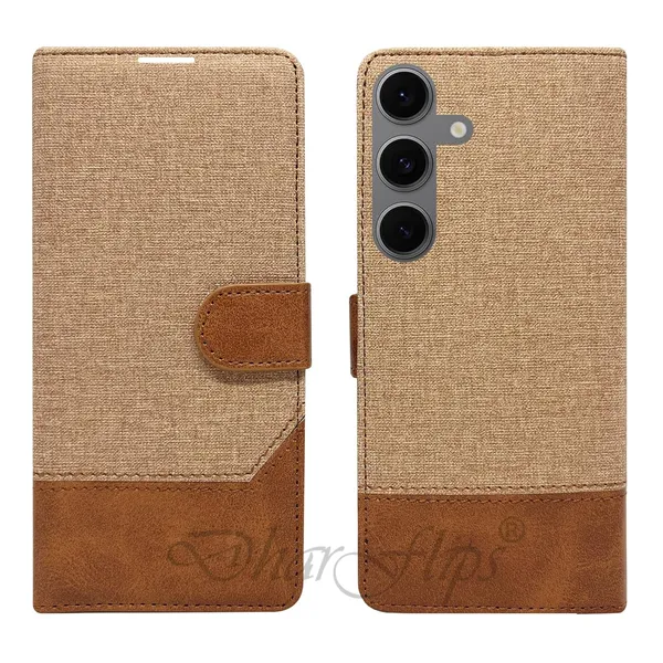 Khadi_Yellow_Flip_Cover_for_Samsung_S24_FE_5G|_Leather_Finish|Shock_Proof|Magnetic_Clouser_Compatible_with_Samsung_S24_FE_5G_(Yellow)