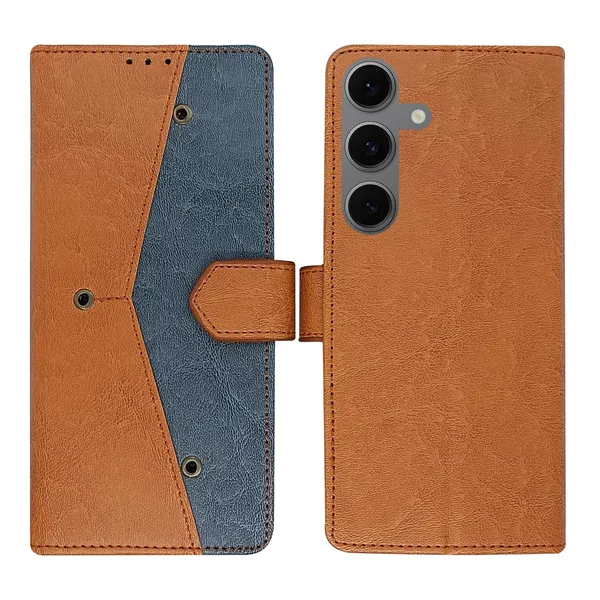 Kite_Brown_Flip_Cover_for_Samsung_S24_FE_5G|_Leather_Finish|Shock_Proof|Magnetic_Clouser_Compatible_with_Samsung_S24_FE_5G_(Brown)