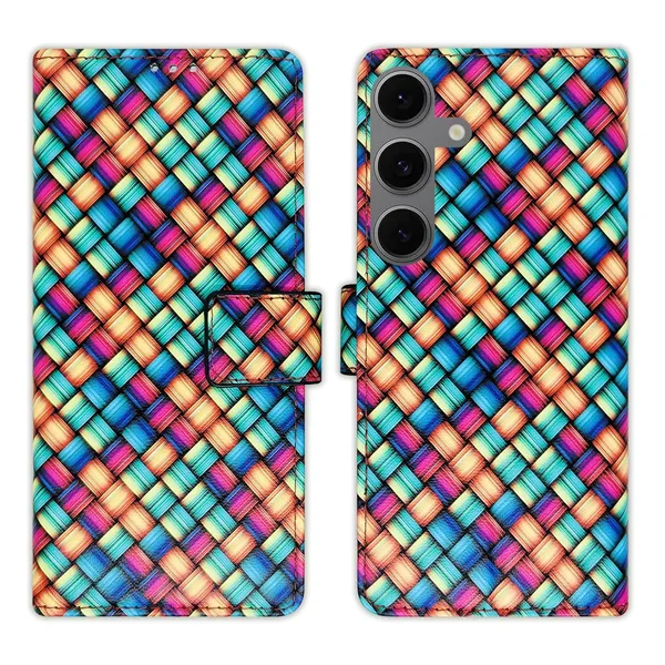 Mat_Mix_Flip_Cover_for_Samsung_S24_FE_5G|_Leather_Finish|Shock_Proof|Magnetic_Clouser_Compatible_with_Samsung_S24_FE_5G_(Multicolor)