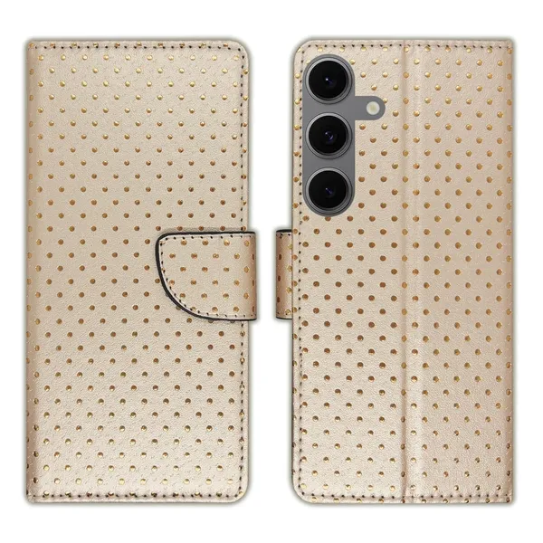 Skin_Dot_Flip_Cover_for_Samsung_S24_FE_5G|_Leather_Finish|Shock_Proof|Magnetic_Clouser_Compatible_with_Samsung_S24_FE_5G_(Brown)