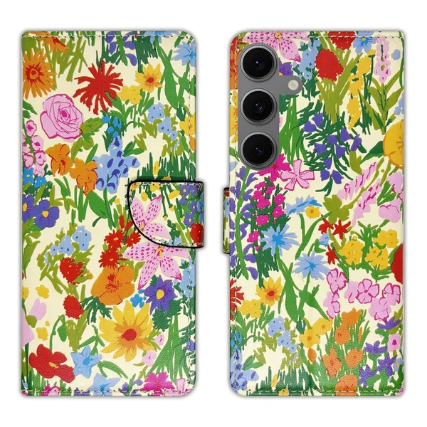Yellow_Ghibli_Flip_Cover_for_Samsung_S24_FE_5G|_Leather_Finish|Shock_Proof|Magnetic_Clouser_Compatible_with_Samsung_S24_FE_5G_(Yellow)