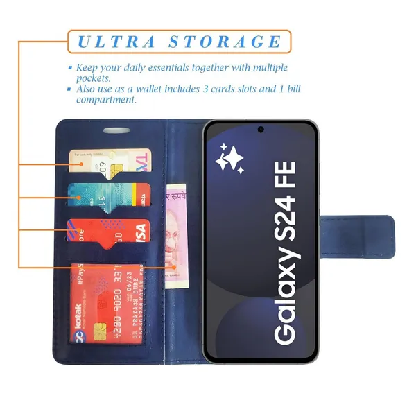Blue_GP_Flip_Cover_for_Samsung_S24_FE_5G|_Leather_Finish|Shock_Proof|Magnetic_Clouser_Compatible_with_Samsung_S24_FE_5G_(Blue)