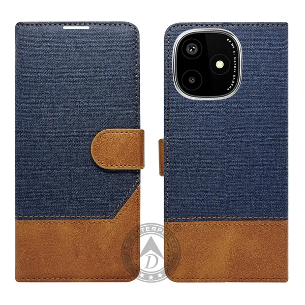 Khadi_Blue_Flip_Cover_for_Lava_Play_Ultra_5G|_Leather_Finish|Shock_Proof|Magnetic_Clouser_Compatible_with_Lava_Play_Ultra_5G_(Blue)