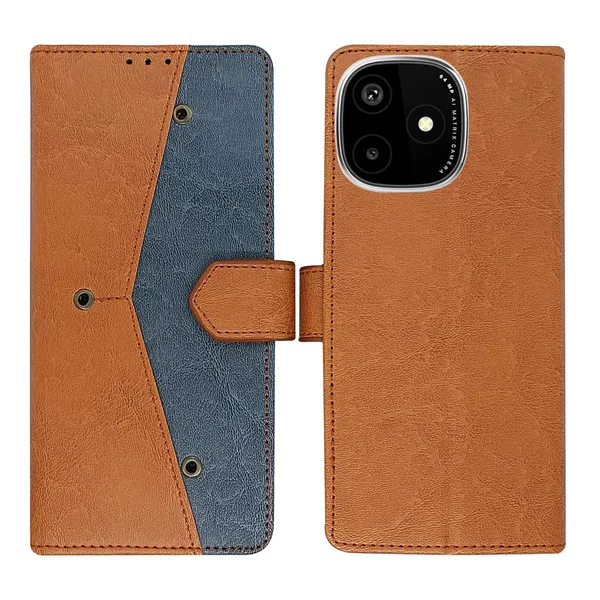Kite_Brown_Flip_Cover_for_Lava_Play_Ultra_5G|_Leather_Finish|Shock_Proof|Magnetic_Clouser_Compatible_with_Lava_Play_Ultra_5G_(Brown)