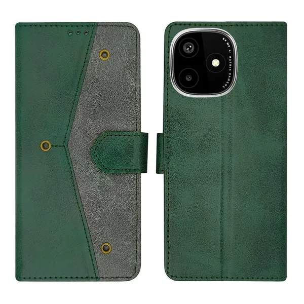 Kite_Green_Flip_Cover_for_Lava_Play_Ultra_5G|_Leather_Finish|Shock_Proof|Magnetic_Clouser_Compatible_with_Lava_Play_Ultra_5G_(Green)