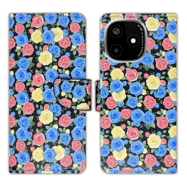 Rose_Blue_Flip_Cover_for_Lava_Play_Ultra_5G|_Leather_Finish|Shock_Proof|Magnetic_Clouser_Compatible_with_Lava_Play_Ultra_5G_(Blue)