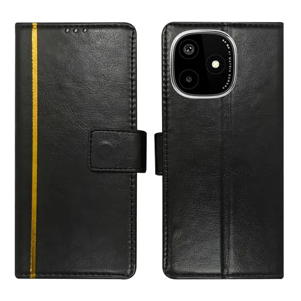 Black_GP_Flip_Cover_for_Lava_Play_Ultra_5G|_Leather_Finish|Shock_Proof|Magnetic_Clouser_Compatible_with_Lava_Play_Ultra_5G_(Black)