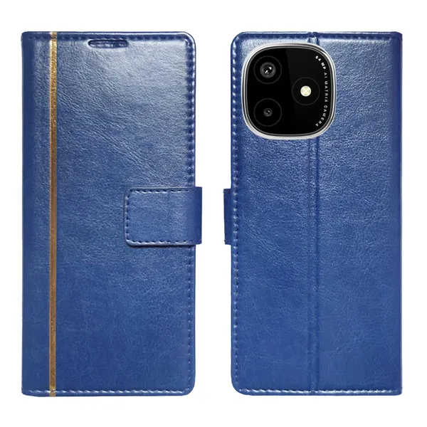 Blue_GP_Flip_Cover_for_Lava_Play_Ultra_5G|_Leather_Finish|Shock_Proof|Magnetic_Clouser_Compatible_with_Lava_Play_Ultra_5G_(Blue)