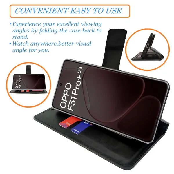 Chill_Black_Flip_Cover_for_Oppo_F31_Pro_Plus_5G|_Leather_Finish|Shock_Proof|Magnetic_Clouser_Compatible_with_Oppo_F31_Pro_Plus_5G_(Black)