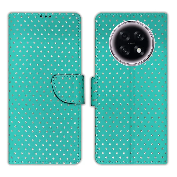 Aqua_Marine_Green_Dot_Flip_Cover_for_Oppo_F31_Pro_Plus_5G|_Leather_Finish|Shock_Proof|Magnetic_Clouser_Compatible_with_Oppo_F31_Pro_Plus_5G_(Green)