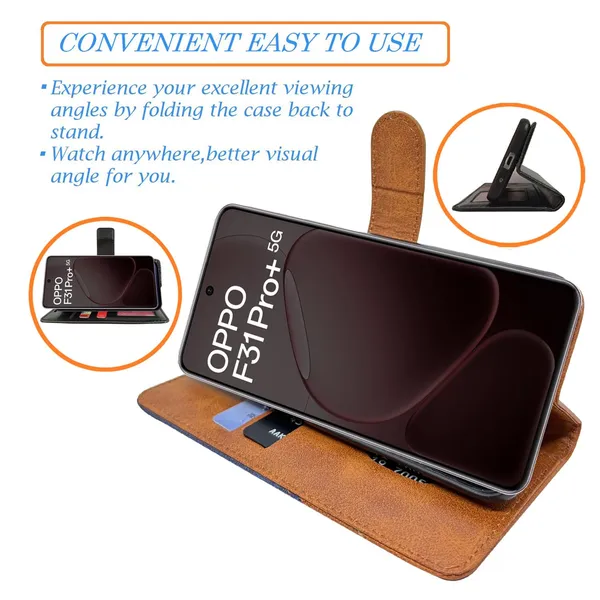 Khadi_Gray_Flip_Cover_for_Oppo_F31_Pro_Plus_5G|_Leather_Finish|Shock_Proof|Magnetic_Clouser_Compatible_with_Oppo_F31_Pro_Plus_5G_(Gray)