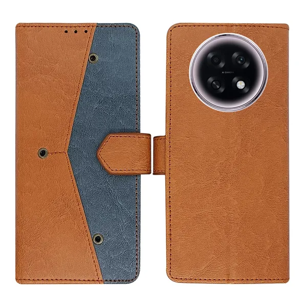 Kite_Brown_Flip_Cover_for_Oppo_F31_Pro_Plus_5G|_Leather_Finish|Shock_Proof|Magnetic_Clouser_Compatible_with_Oppo_F31_Pro_Plus_5G_(Brown)