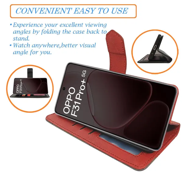 Kite_Red_Flip_Cover_for_Oppo_F31_Pro_Plus_5G|_Leather_Finish|Shock_Proof|Magnetic_Clouser_Compatible_with_Oppo_F31_Pro_Plus_5G_(Red)