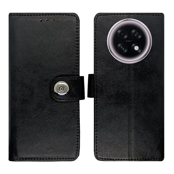 Manjoor_Black_Flip_Cover_for_Oppo_F31_Pro_Plus_5G|_Leather_Finish|Shock_Proof|Magnetic_Clouser_Compatible_with_Oppo_F31_Pro_Plus_5G_(Black)