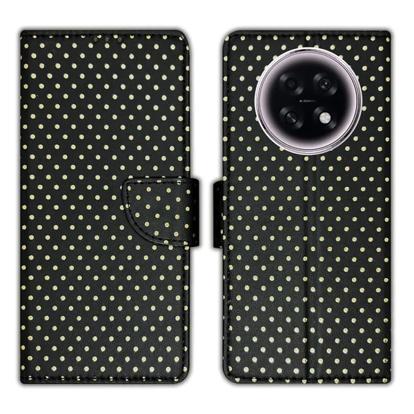 Black_Dot_Flip_Cover_for_Oppo_F31_Pro_Plus_5G|_Leather_Finish|Shock_Proof|Magnetic_Clouser_Compatible_with_Oppo_F31_Pro_Plus_5G_(Black)