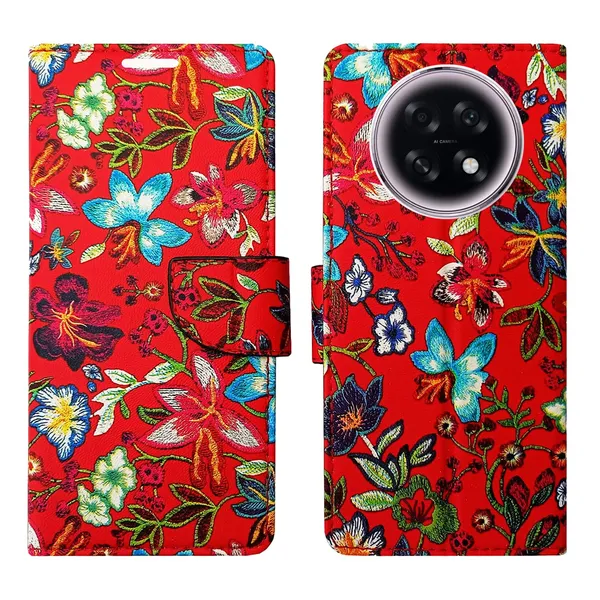 Red_Pattern_Flip_Cover_for_Oppo_F31_Pro_Plus_5G|_Leather_Finish|Shock_Proof|Magnetic_Clouser_Compatible_with_Oppo_F31_Pro_Plus_5G_(Red)