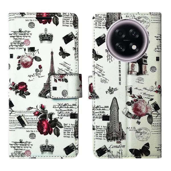 White_Tower_Flip_Cover_for_Oppo_F31_Pro_Plus_5G|_Leather_Finish|Shock_Proof|Magnetic_Clouser_Compatible_with_Oppo_F31_Pro_Plus_5G_(White)
