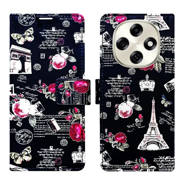 Black_Tower_Flip_Cover_for_Oppo_F31_Pro_5G|_Leather_Finish|Shock_Proof|Magnetic_Clouser_Compatible_with_Oppo_F31_Pro_5G_(Black)