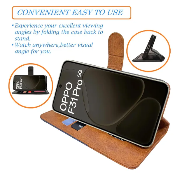 Khadi_Yellow_Flip_Cover_for_Oppo_F31_Pro_5G|_Leather_Finish|Shock_Proof|Magnetic_Clouser_Compatible_with_Oppo_F31_Pro_5G_(Yellow)