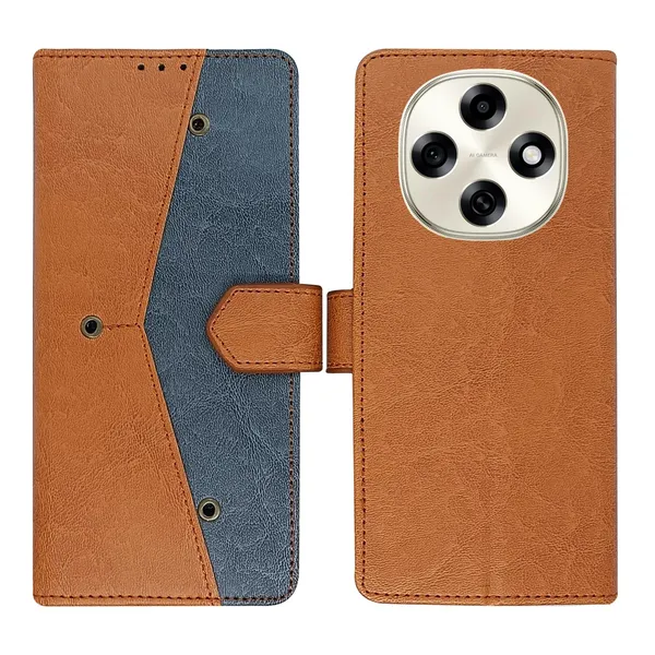 Kite_Brown_Flip_Cover_for_Oppo_F31_Pro_5G|_Leather_Finish|Shock_Proof|Magnetic_Clouser_Compatible_with_Oppo_F31_Pro_5G_(Brown)